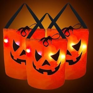 Halloween Trick or Treat Candy Bag with Pumpkin Smile Face